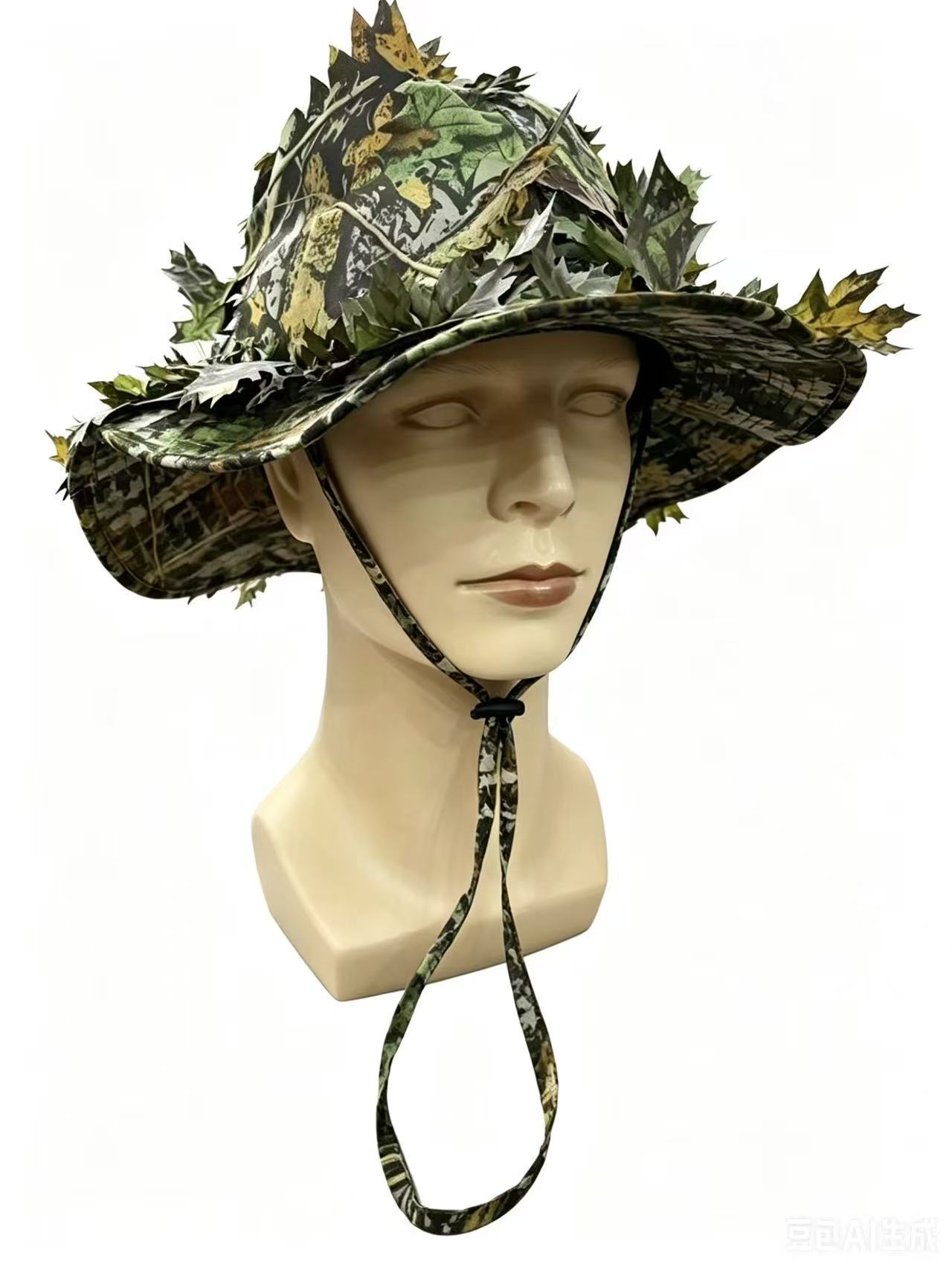 Boonie Hat Tactical - Men's Camouflage Boonie Hats 3D Leaves