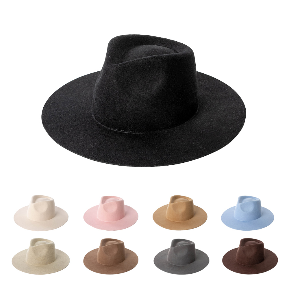 Fedora Hat Wool - 100% Wool Felt Fedora Hat Wide
