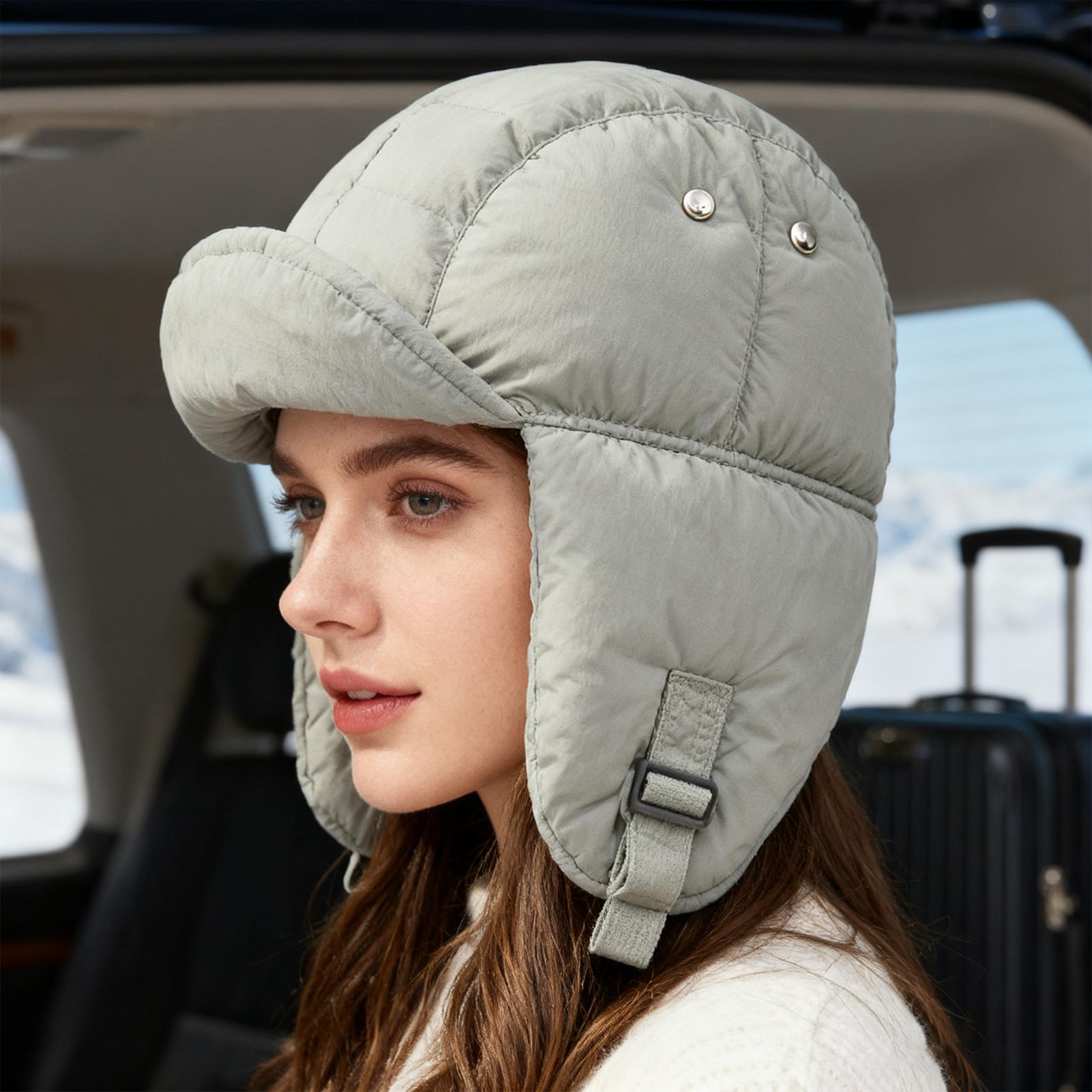 Trapper Hat Warm Headwear With - Trapper Hat Ear Flap ulasan dan harga
