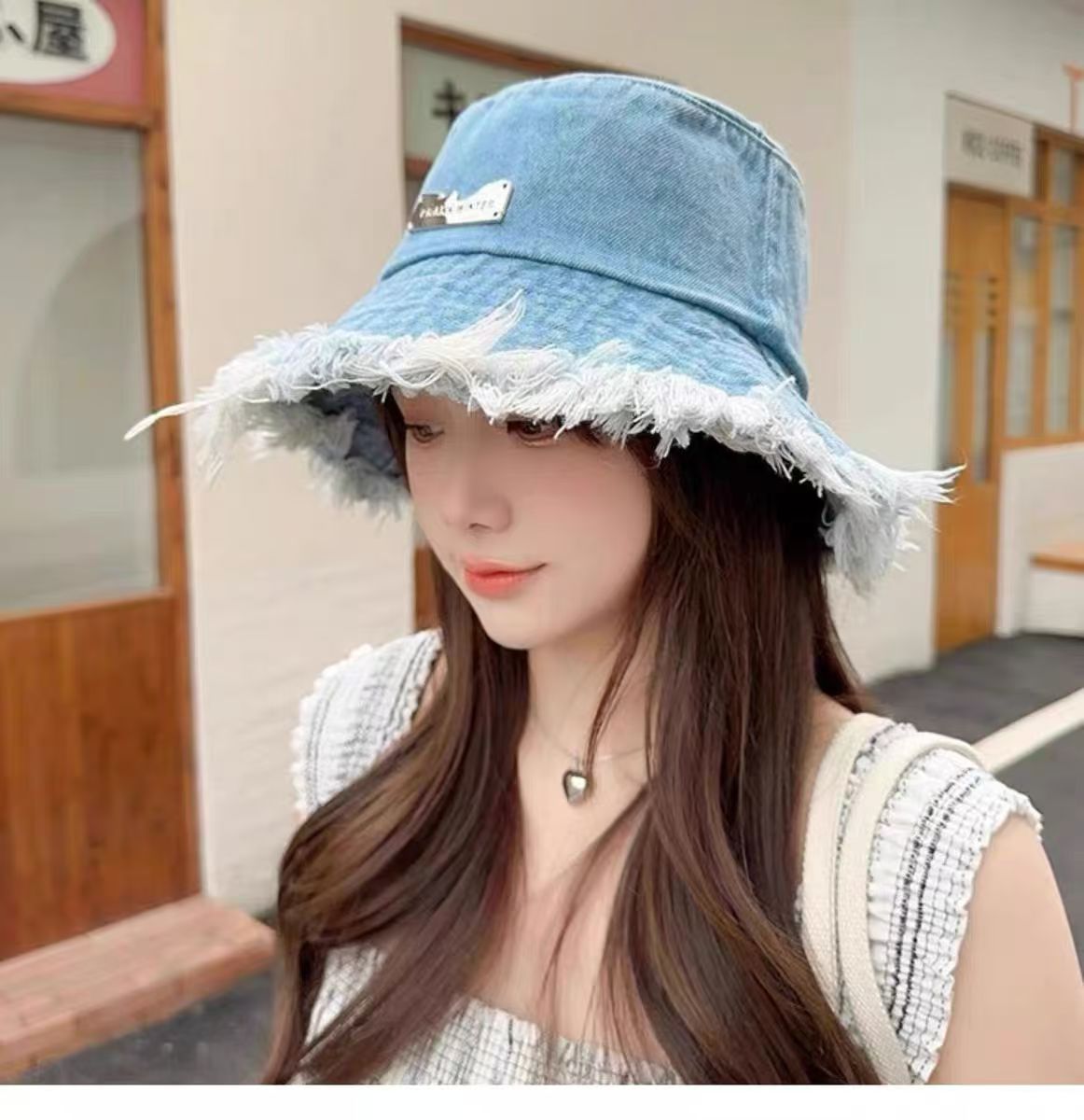 Cowboy Fisherman Hat Women Spr - Bucket Hat Cotton ulasan dan harga