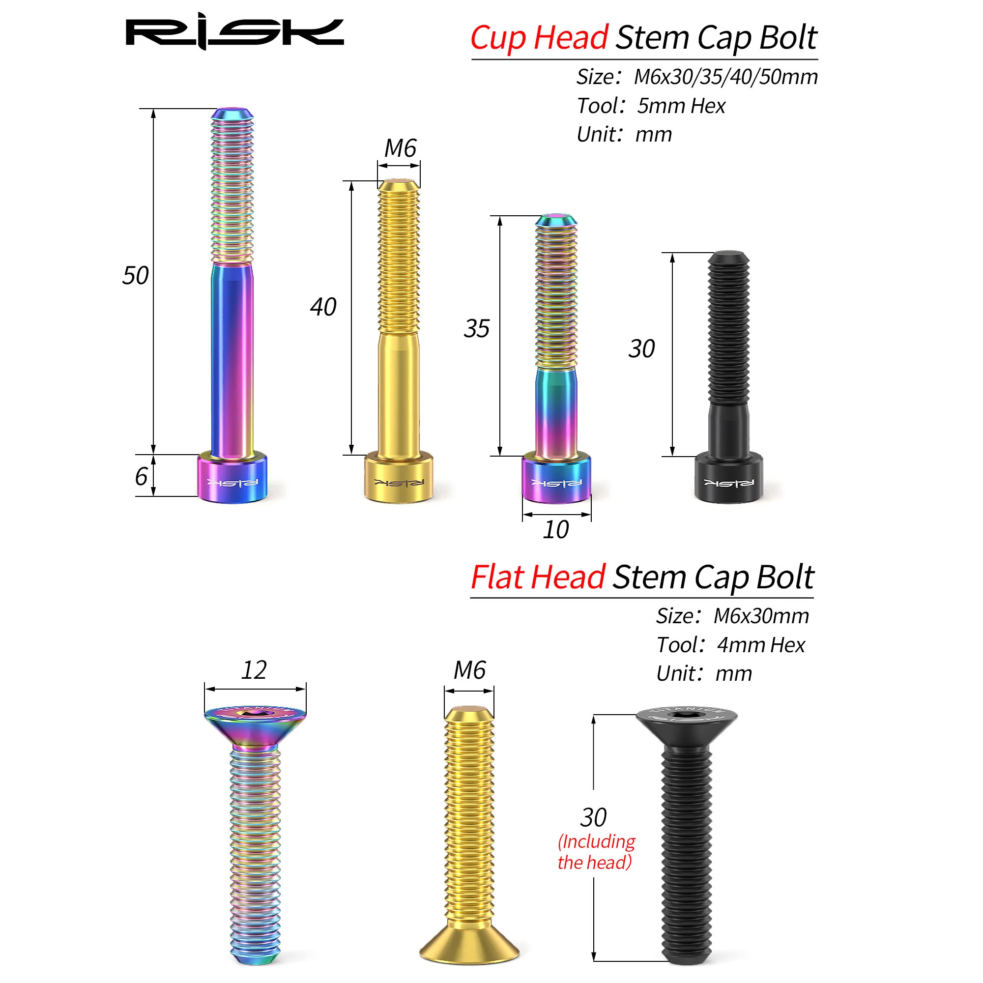 RISK Bike Titanium Bolt Screw  - Snapback Hat Flat ulasan dan harga