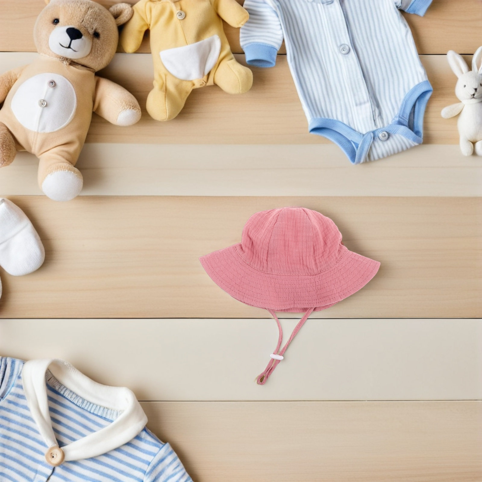 Toddler Sun Hat Cotton Bucket  - Sun Hat Wide Brim ulasan dan harga