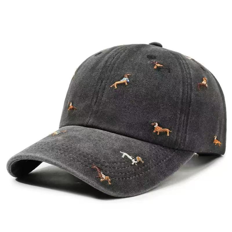 Dachshund Embroidery Washed Co - Golf Cap Dad ulasan dan harga