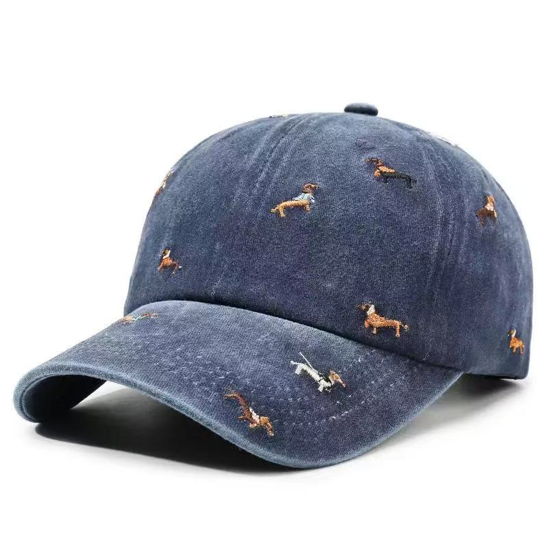 Dachshund Embroidery Washed Co - Golf Cap Dad ulasan dan harga