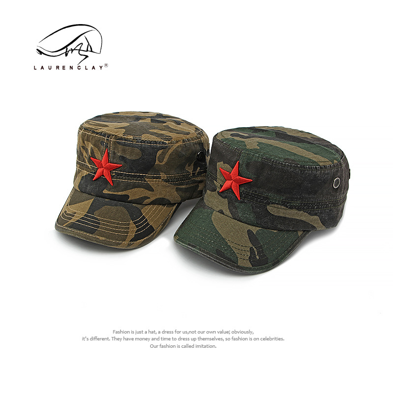 Men's Camouflage Flat Top Base - Dad Hat Cotton ulasan dan harga