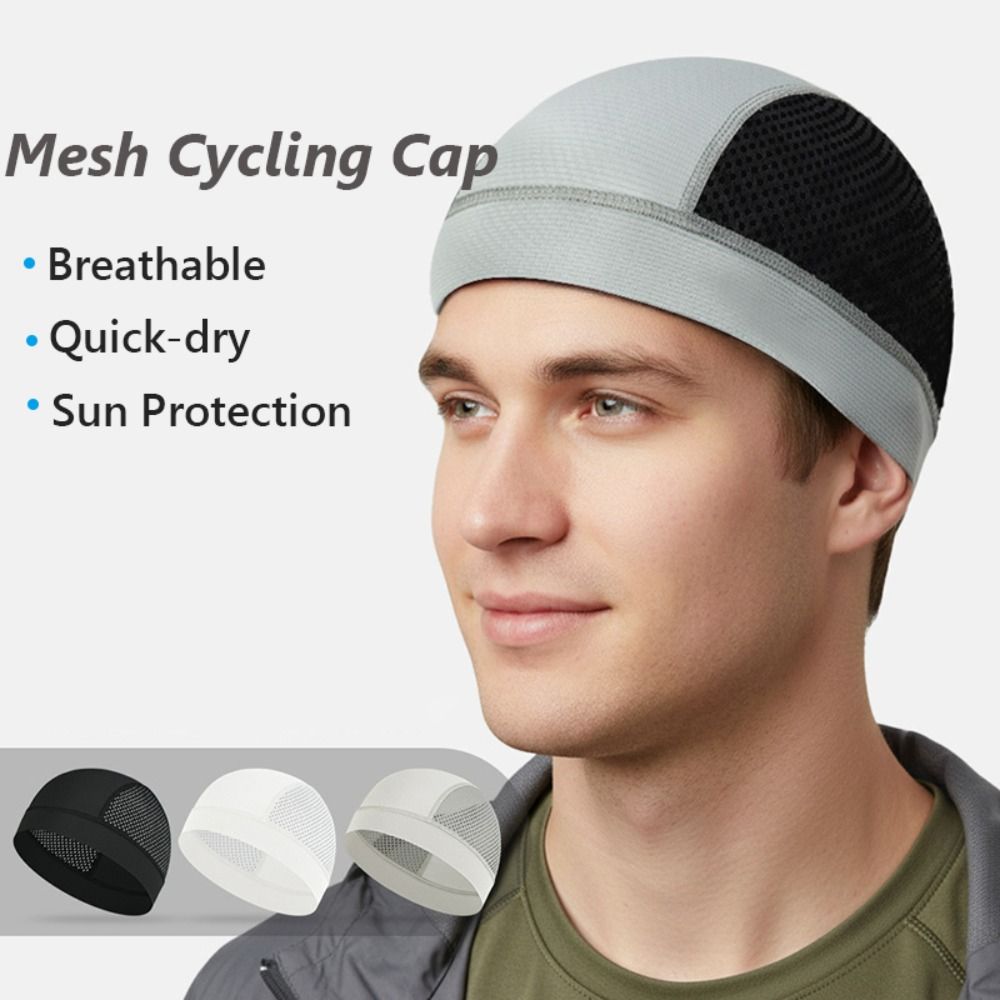 Casual Thin Mesh Skull Beanie  - Skull Cap Helmet Liner ulasan dan harga