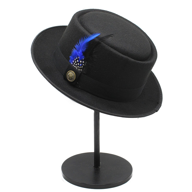 Vintage Pork Pie Hat Men Wide  - Fedora Hat Wool ulasan dan harga
