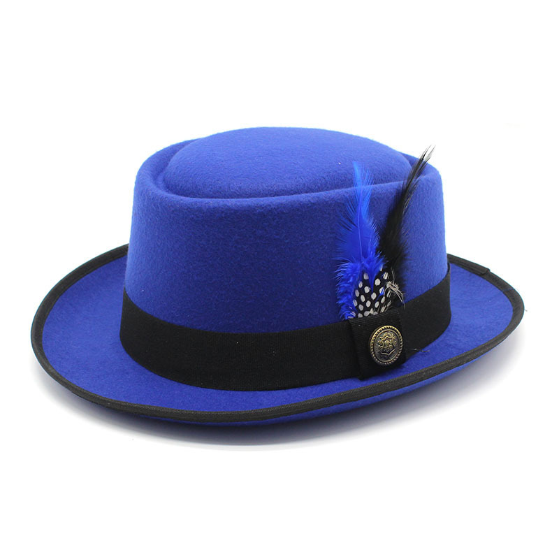 Vintage Pork Pie Hat Men Wide  - Fedora Hat Wool ulasan dan harga