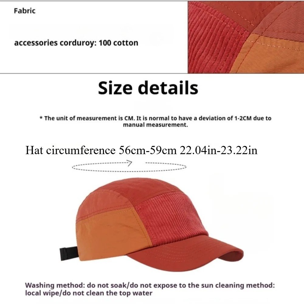 5 Panel Street Style Workwear  - Corduroy Cap 5 Panel ulasan dan harga