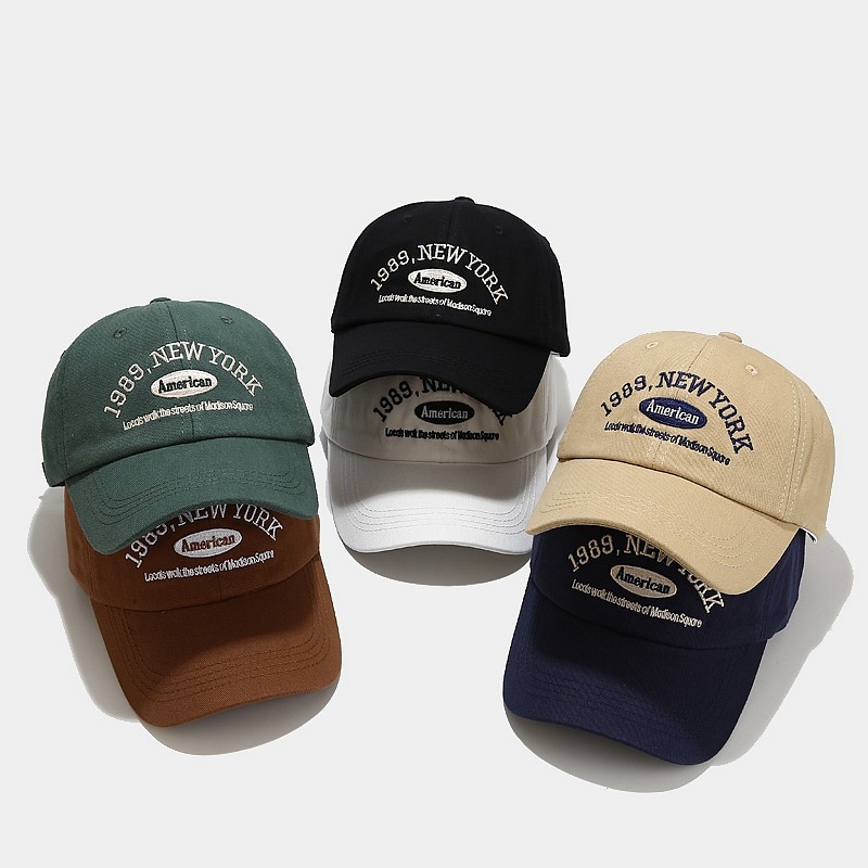 1989 New York Embroidered Base - Dad Hat Cotton ulasan dan harga