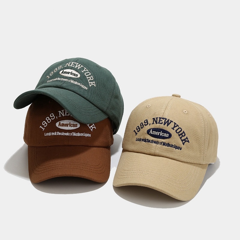1989 New York Embroidered Base - Dad Hat Cotton ulasan dan harga