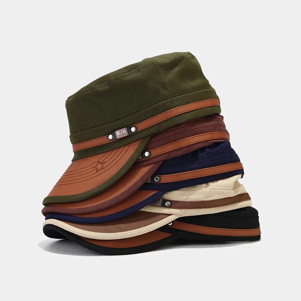 Casual Cadet Hat Man Flat Top  - Dad Hat Cotton ulasan dan harga