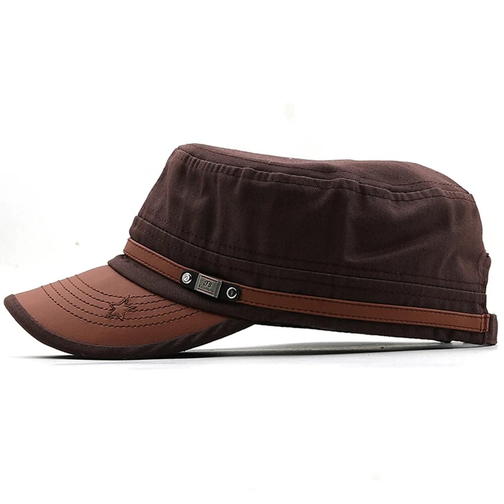 Casual Cadet Hat Man Flat Top  - Dad Hat Cotton ulasan dan harga