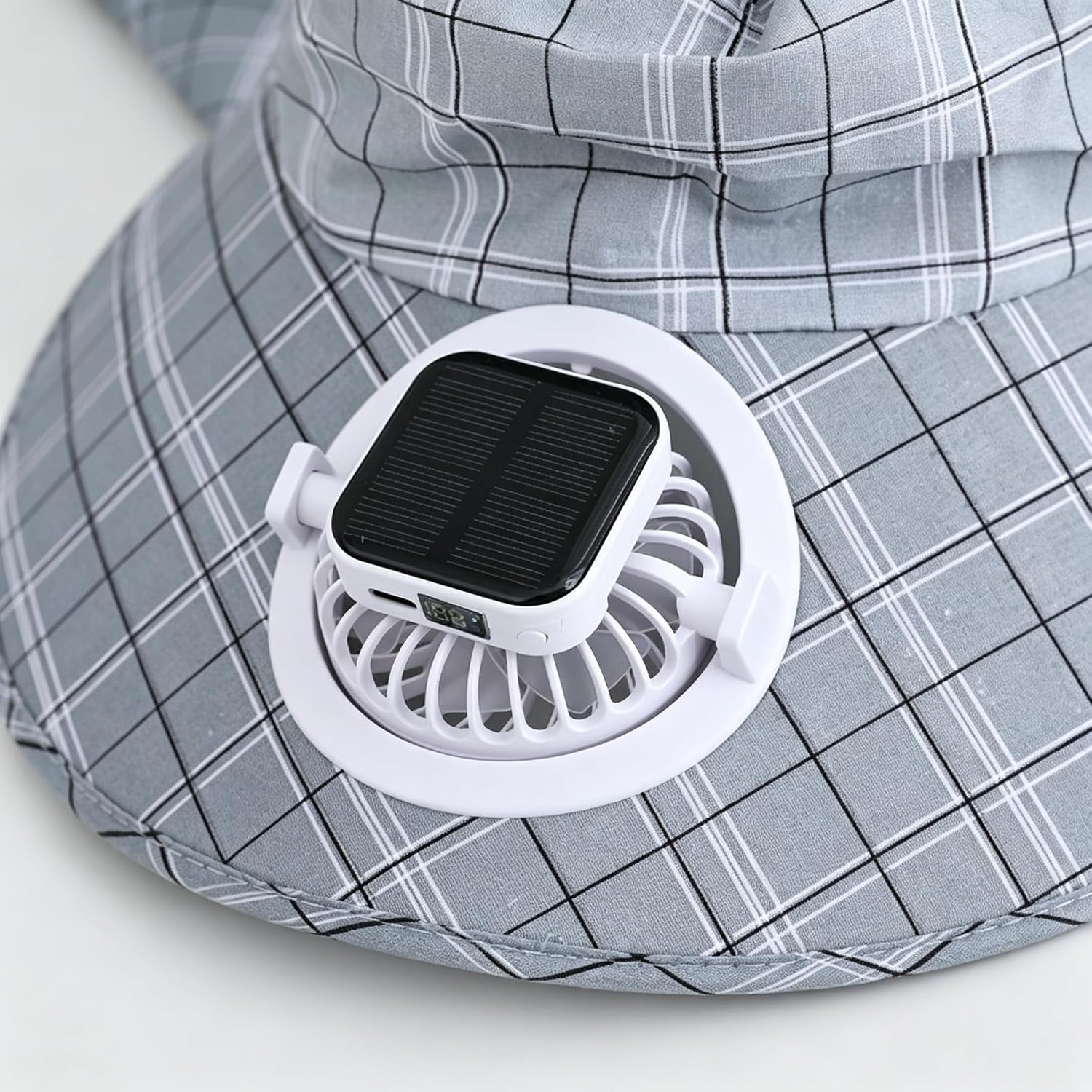 1PC Solar Power Neck Guard Fan - Visor Sun Hat ulasan dan harga