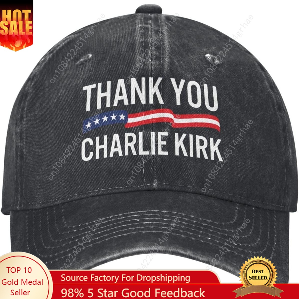 Trewrdt Thank You Charlie Kirk - Dad Hat Cotton ulasan dan harga