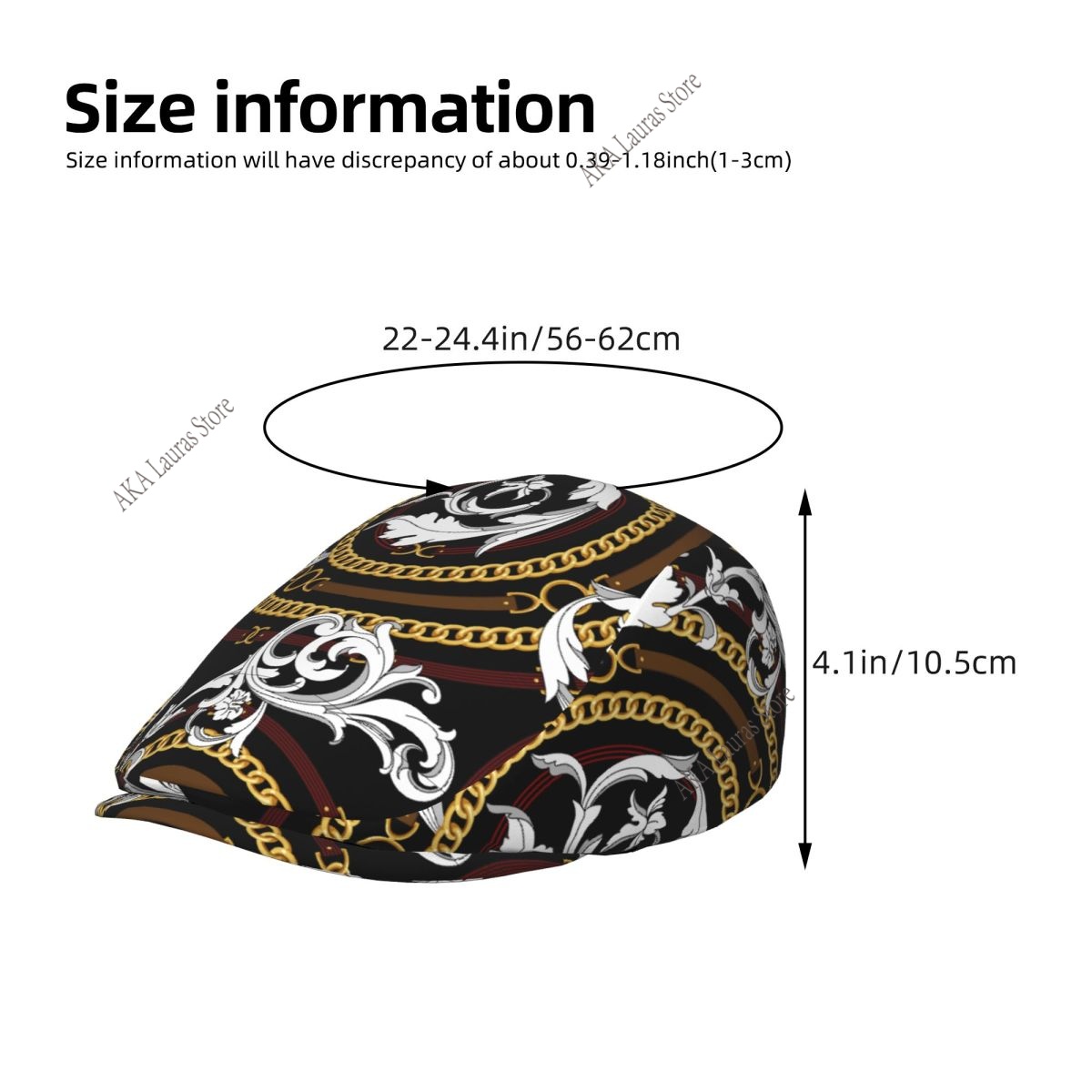 Newsboy Cap Gold Baroque Vinta - Newsboy Cap Ivy ulasan dan harga