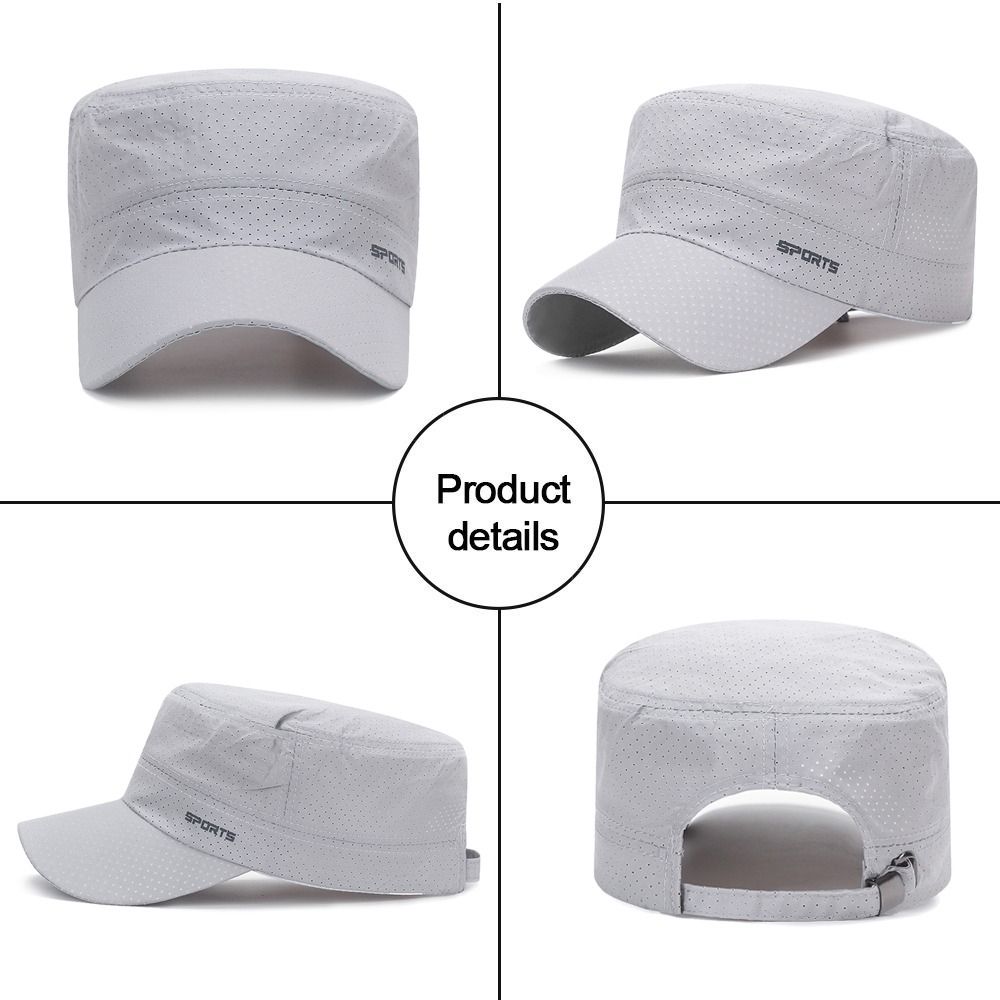 Outdoor Breathable Sun Hat Adj - Snapback Hat Flat ulasan dan harga