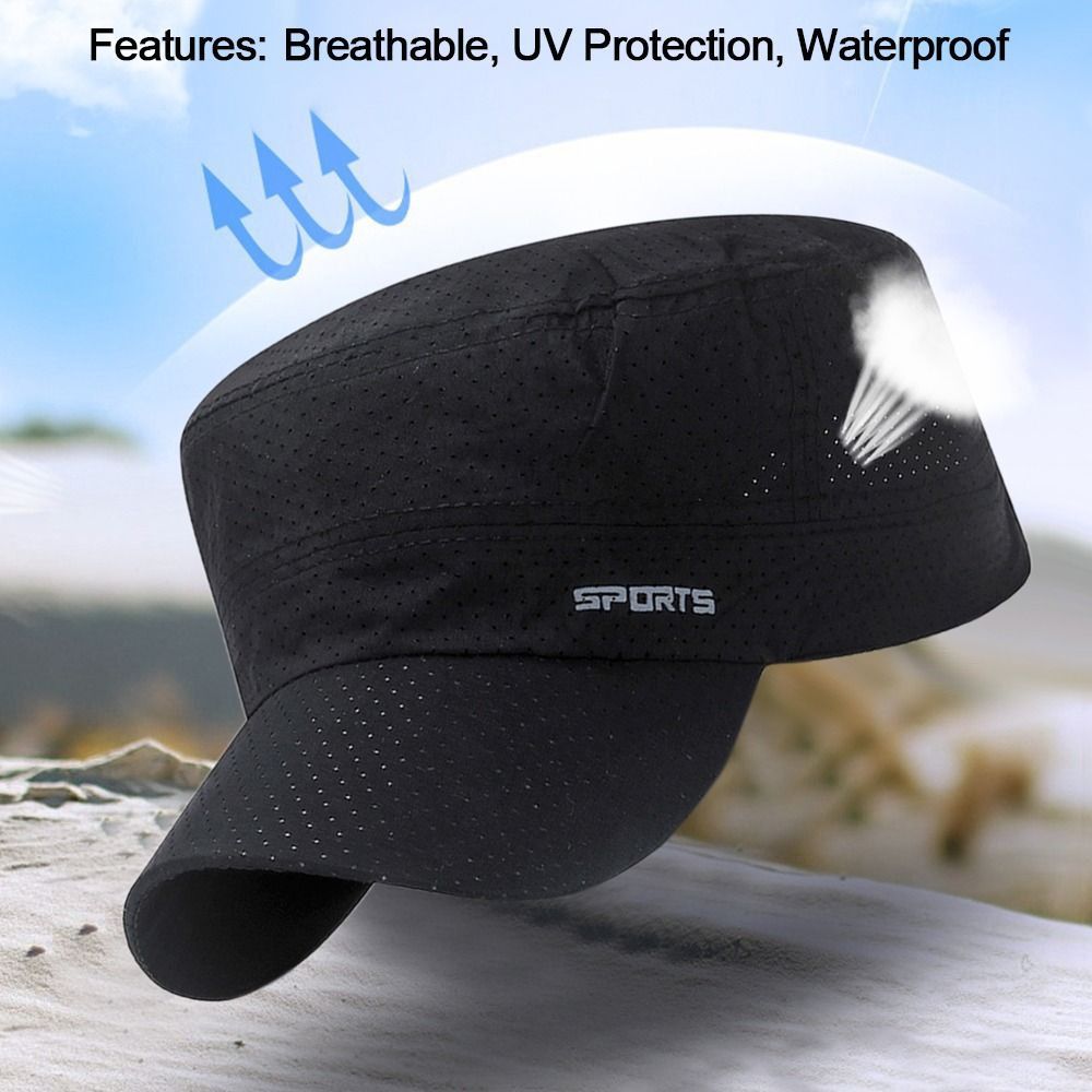 Outdoor Breathable Sun Hat Adj - Snapback Hat Flat ulasan dan harga