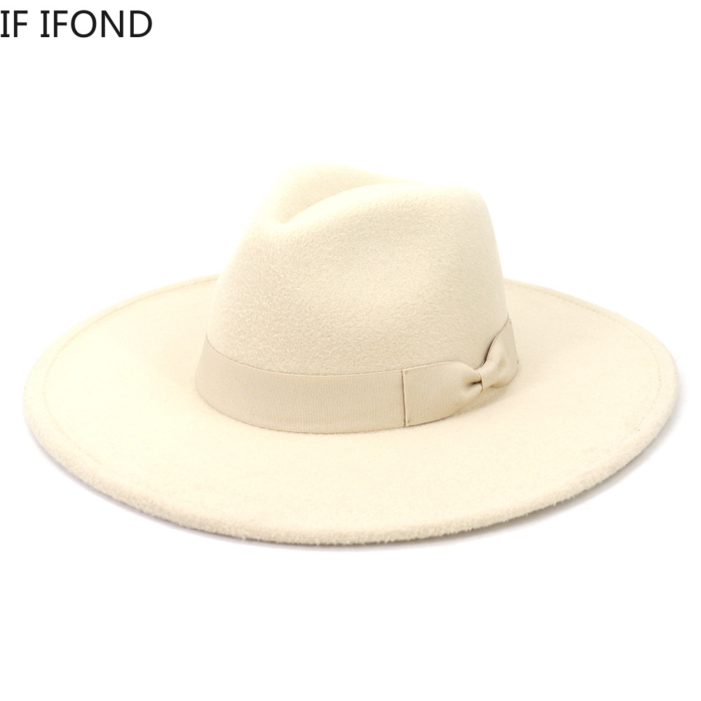 Big Wide Brim Women Hats 2021  - Fedora Hat Wool ulasan dan harga