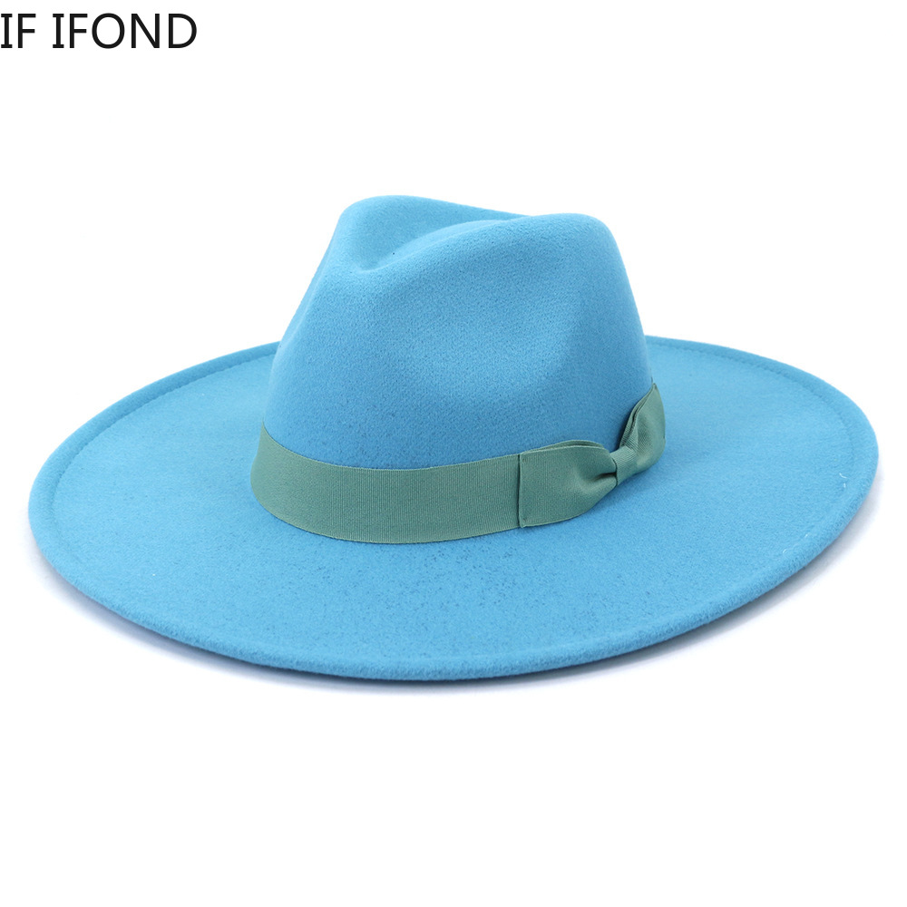 Big Wide Brim Women Hats 2021  - Fedora Hat Wool ulasan dan harga