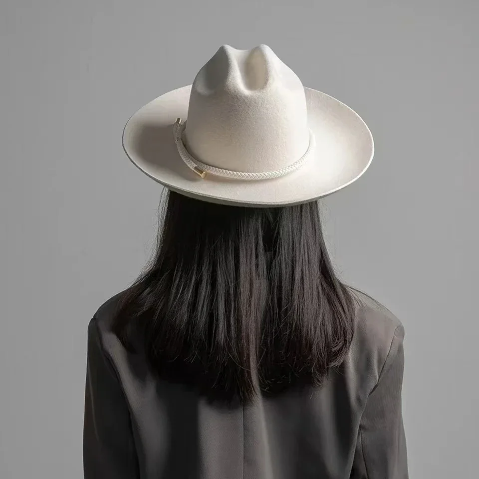 2025  New retro ins chic winte - Fedora Hat Wool ulasan dan harga