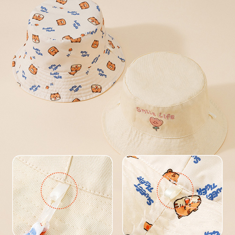 Letter Embroidered Baby Bucket - Bucket Hat Cotton ulasan dan harga