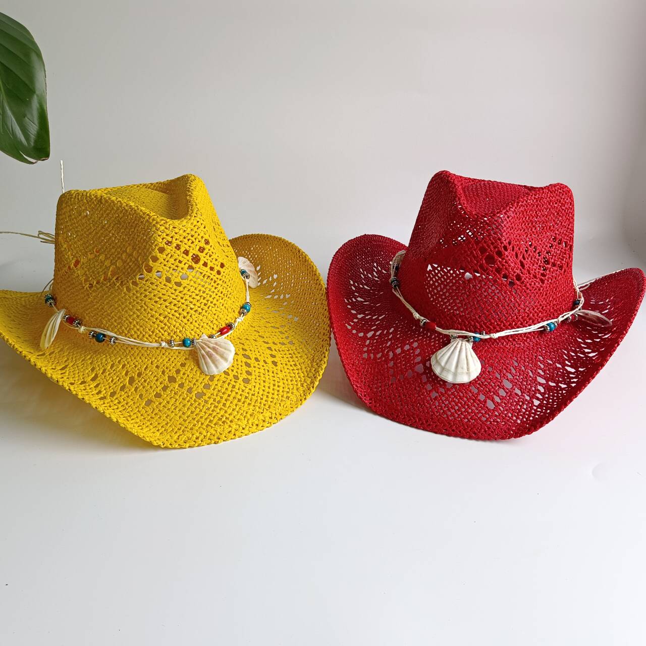 Bright yellow Cowboy Straw Hat - Cowboy Hat Straw ulasan dan harga