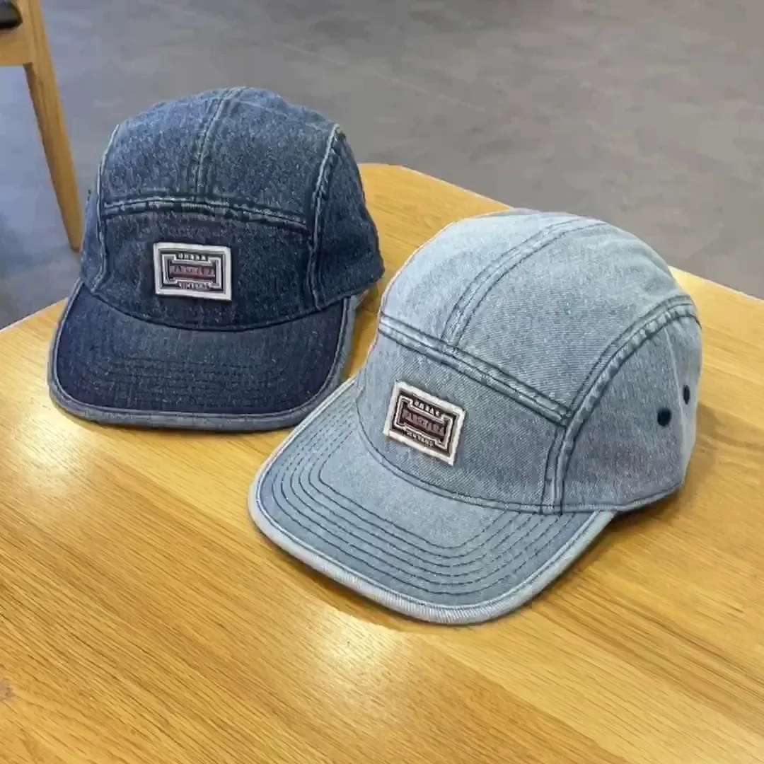 Vintage Flat Brim Denim Baseba - Corduroy Cap 5 Panel ulasan dan harga