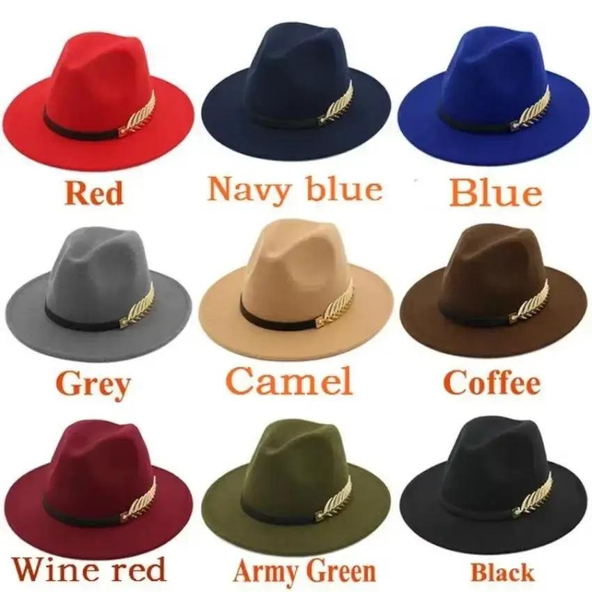 Simple Fashion Formal Occasion - Fedora Hat Wool ulasan dan harga