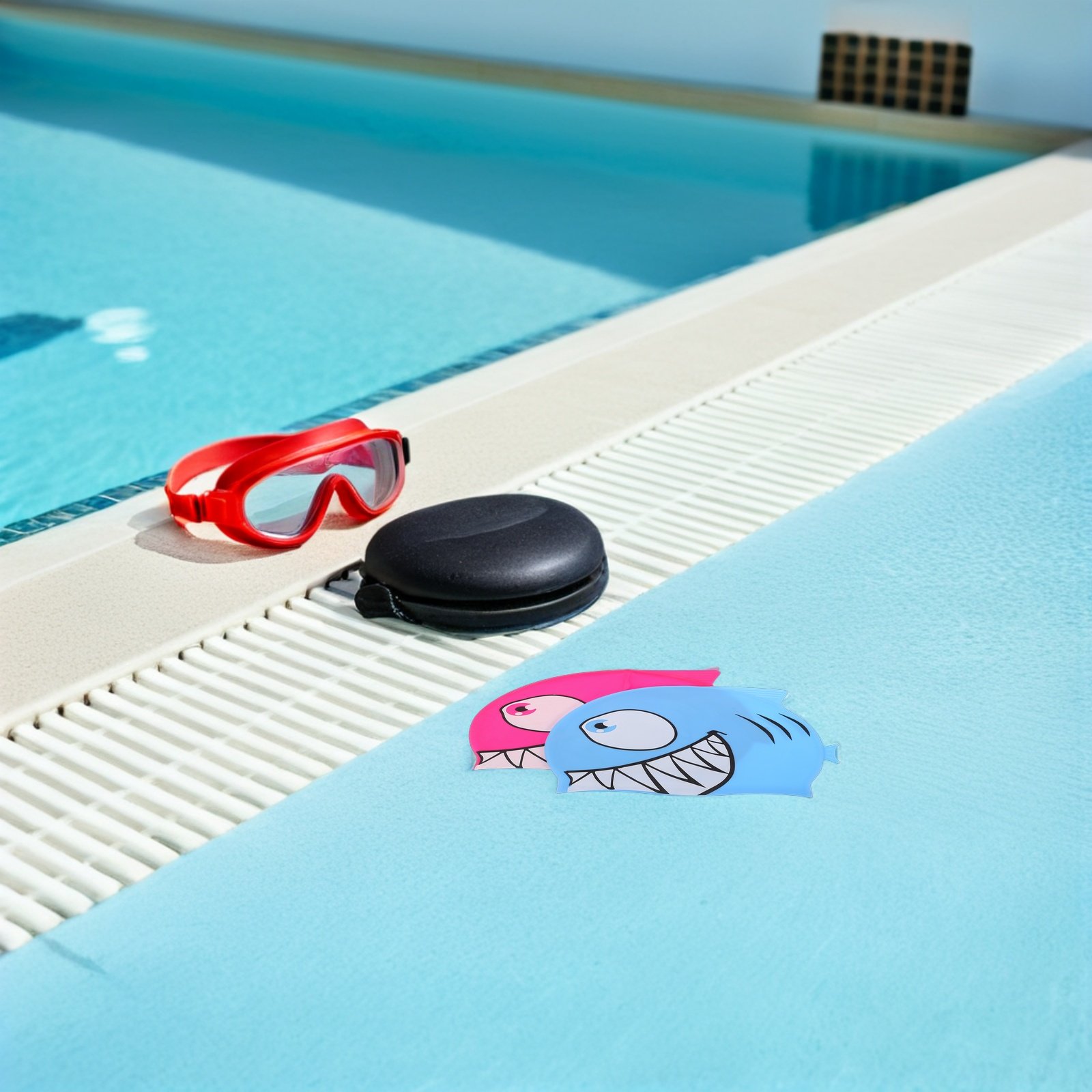 2Pcs Children Silicone Swim Ca - Swim Hat Silicone ulasan dan harga