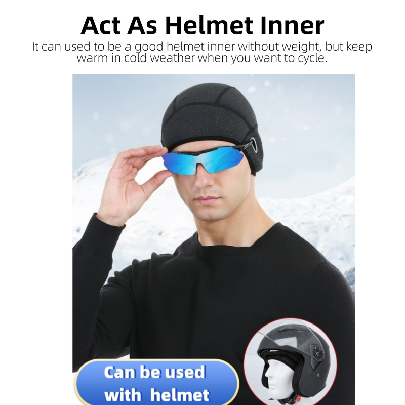 Winter Cycling Warm Cap MTB He - Skull Cap Helmet Liner ulasan dan harga