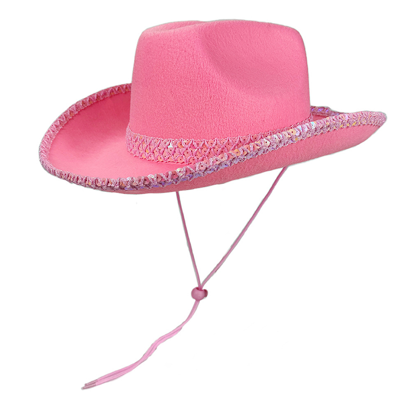 Women Men Sequin Cowgirl Hat S - Sun Hat Wide Brim ulasan dan harga