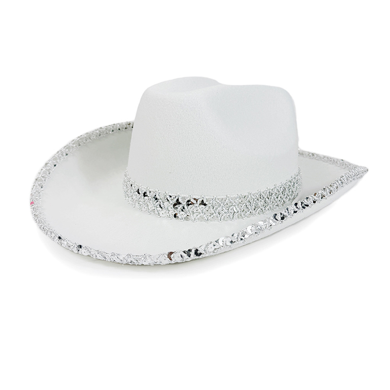 Women Men Sequin Cowgirl Hat S - Sun Hat Wide Brim ulasan dan harga