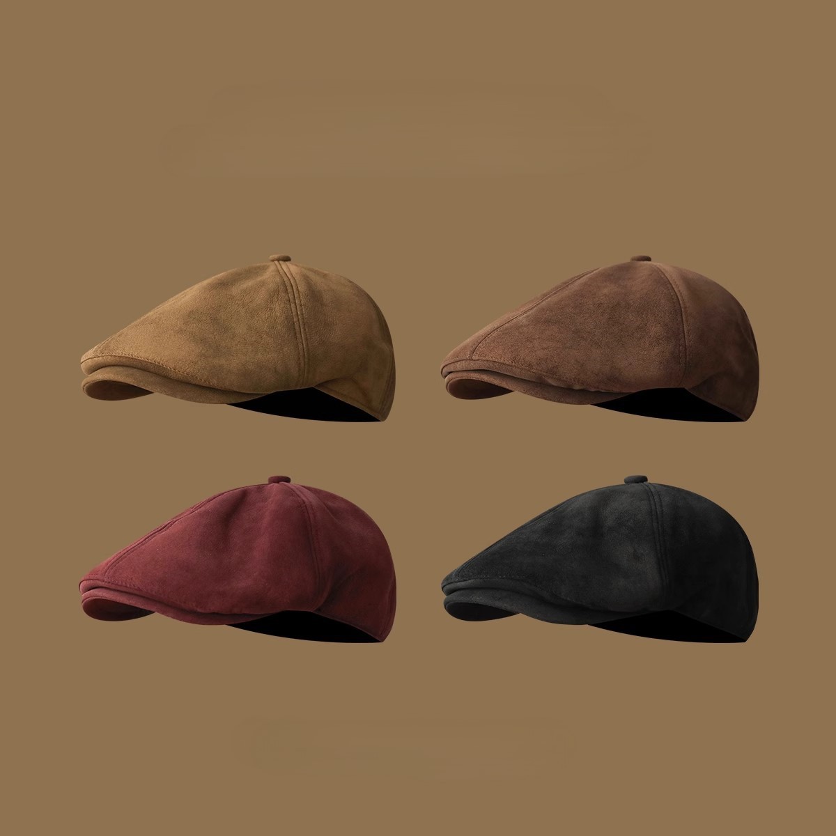 Vintage Suede Newsboy Cap Men  - Newsboy Cap Ivy ulasan dan harga
