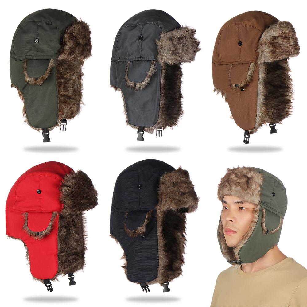 Warm Winter Fur Earflap Ski Ha - Trapper Hat Ear Flap ulasan dan harga