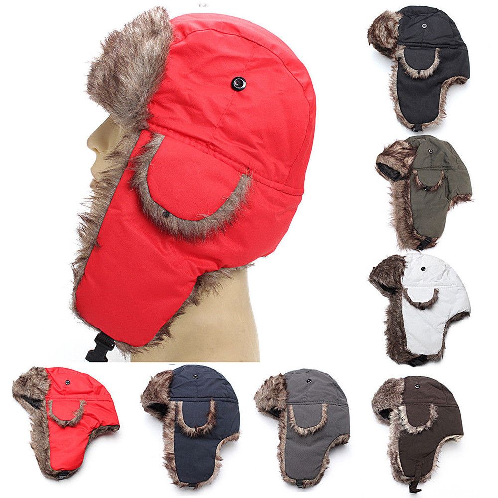 Warm Winter Fur Earflap Ski Ha - Trapper Hat Ear Flap ulasan dan harga