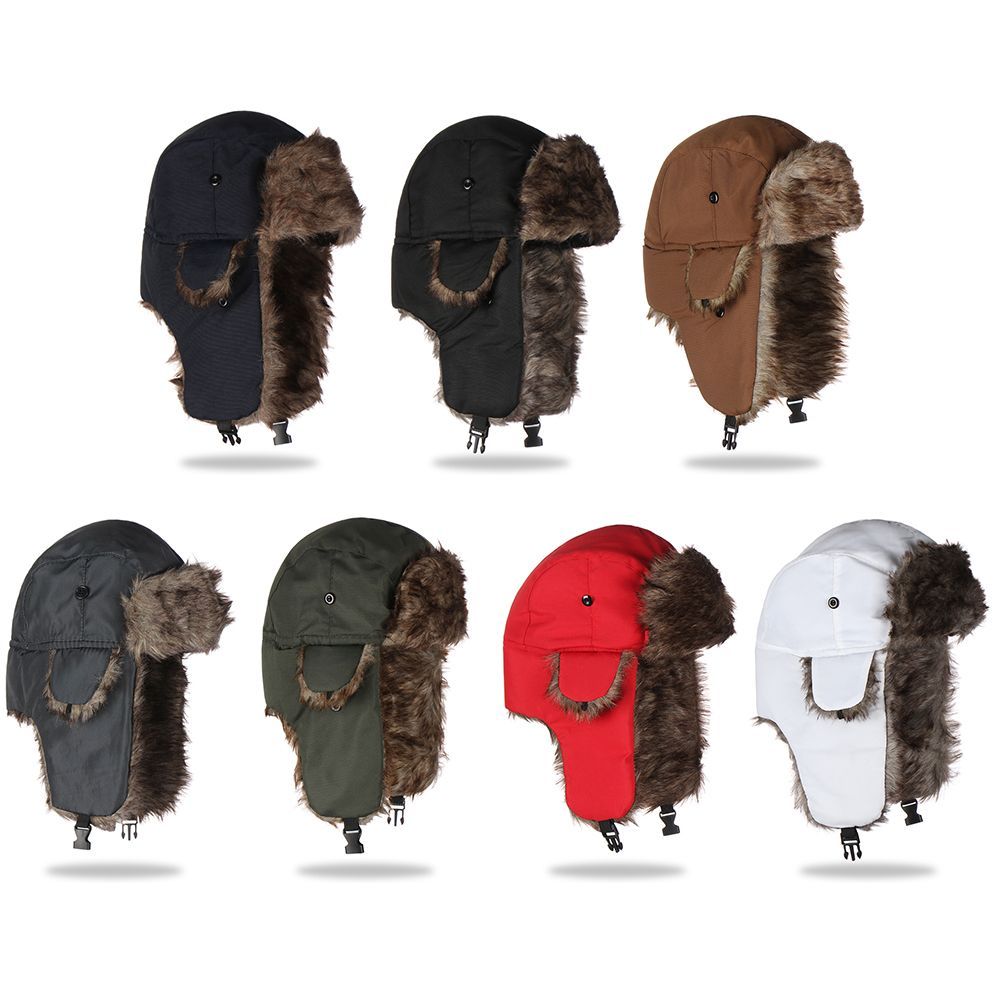 Warm Winter Fur Earflap Ski Ha - Trapper Hat Ear Flap ulasan dan harga