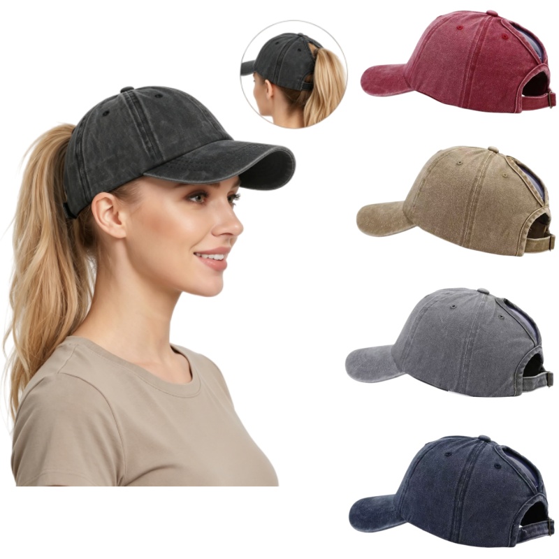 Washed Cotton Adjustable Ponyt - Golf Cap Dad ulasan dan harga