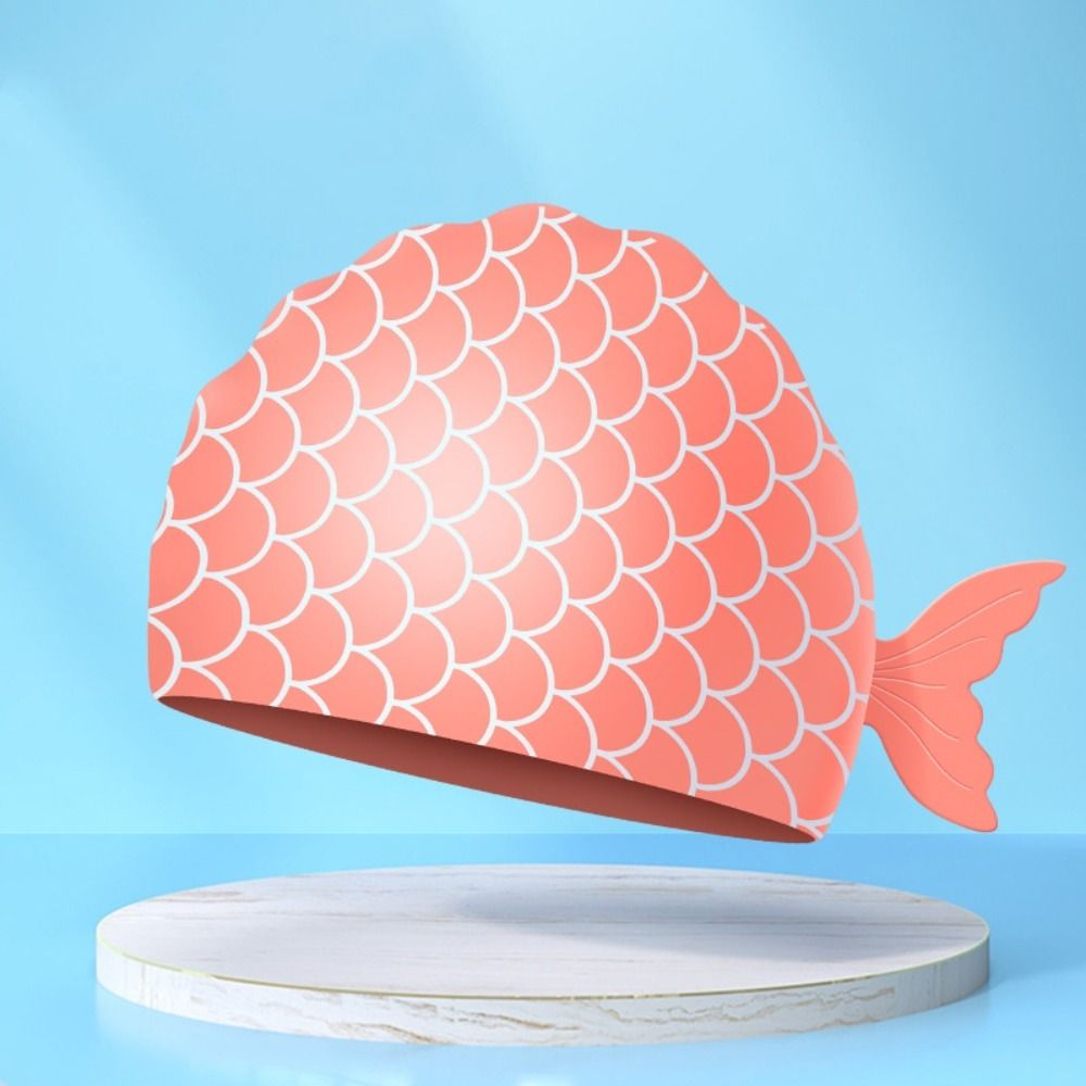 Cute Fish Children Swim Cap Ca - Swim Hat Silicone ulasan dan harga