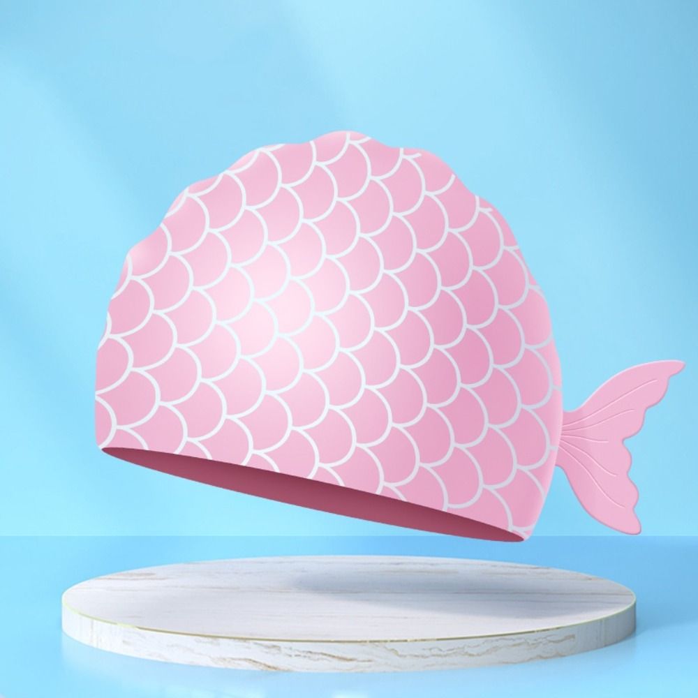 Cute Fish Children Swim Cap Ca - Swim Hat Silicone ulasan dan harga