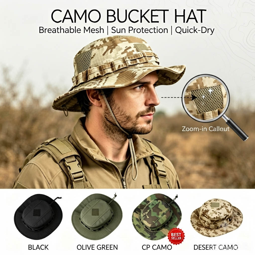 Tactical Boonie Hat for Men Su - Boonie Hat Tactical ulasan dan harga