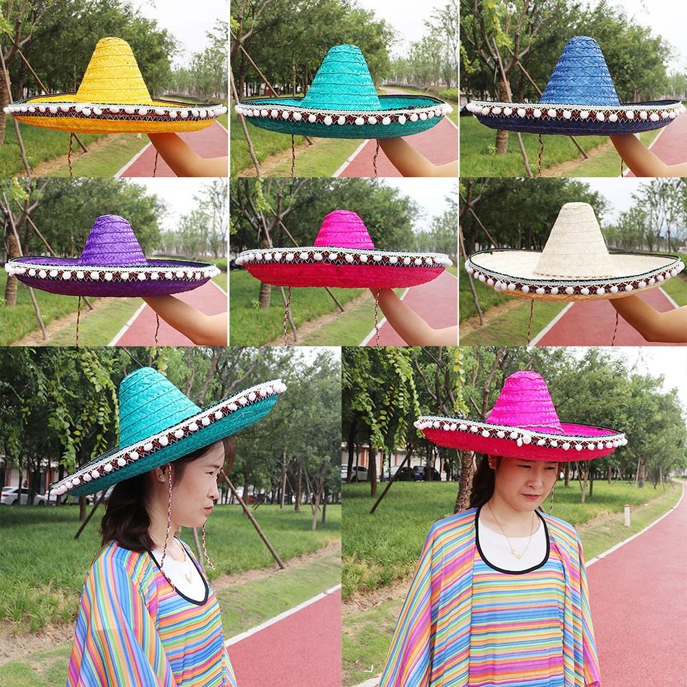 Mexican Style Straw Hats Wide  - Sun Hat Wide Brim ulasan dan harga