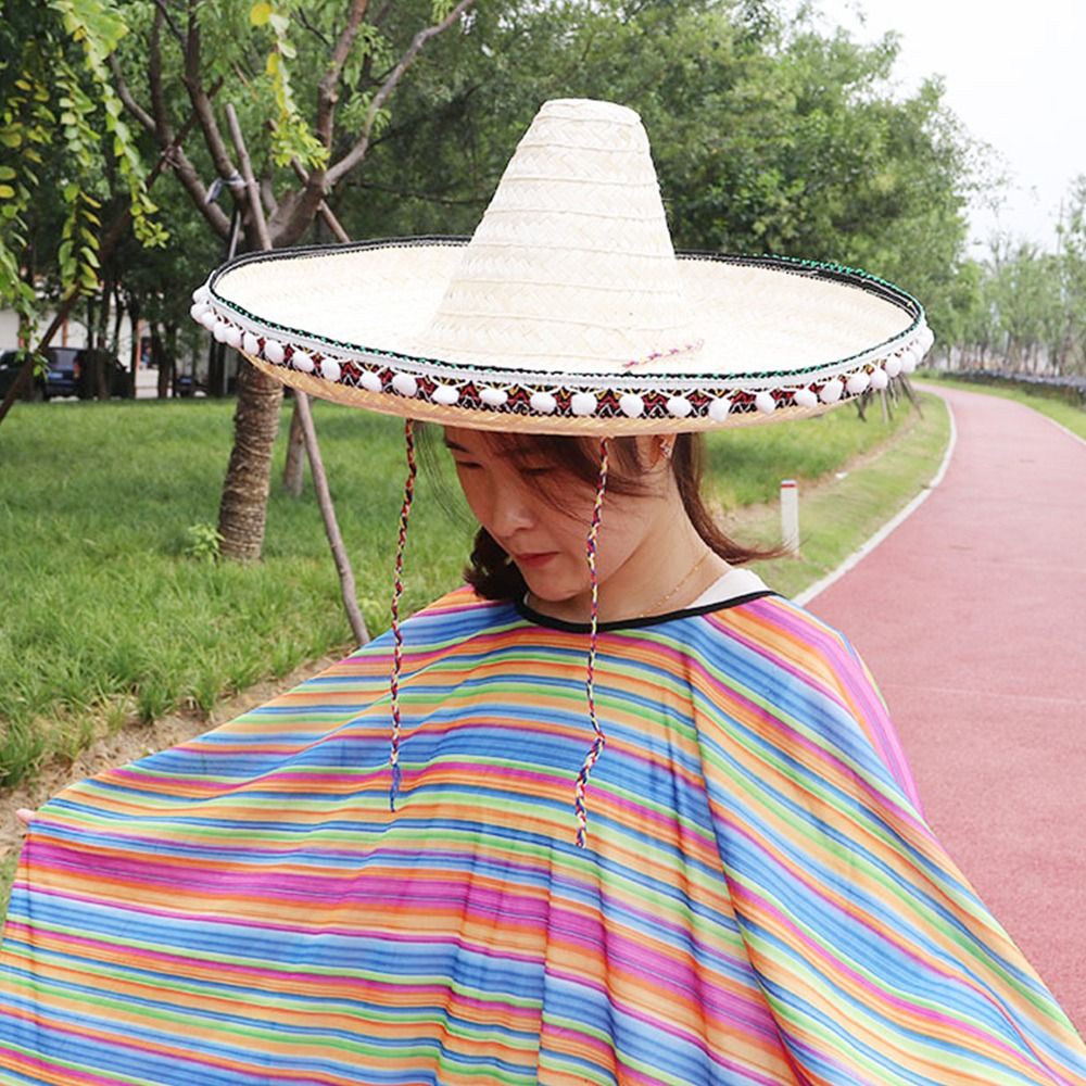 Mexican Style Straw Hats Wide  - Sun Hat Wide Brim ulasan dan harga