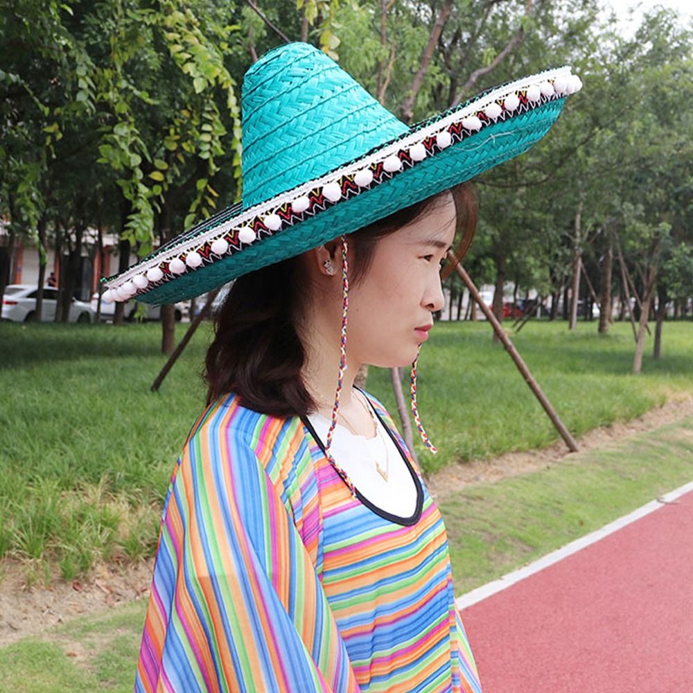 Mexican Style Straw Hats Wide  - Sun Hat Wide Brim ulasan dan harga