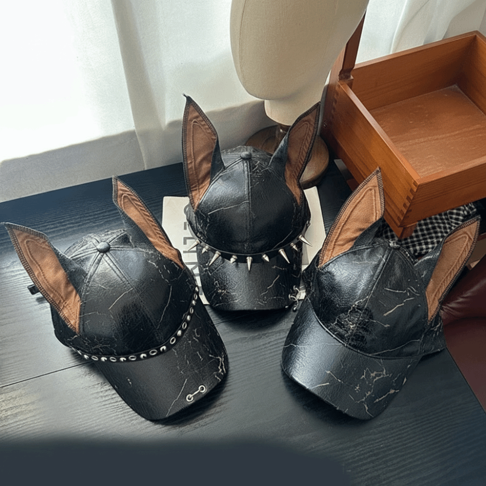 Fashion Punk Doberman Dog Ears - Baseball Cap Structured ulasan dan harga