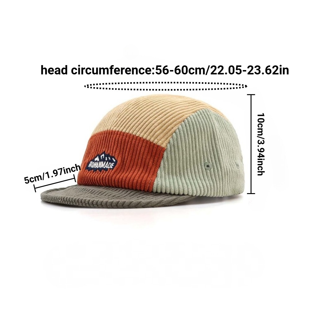5 Panel Short Brim Cap, Vintag - Corduroy Cap 5 Panel ulasan dan harga