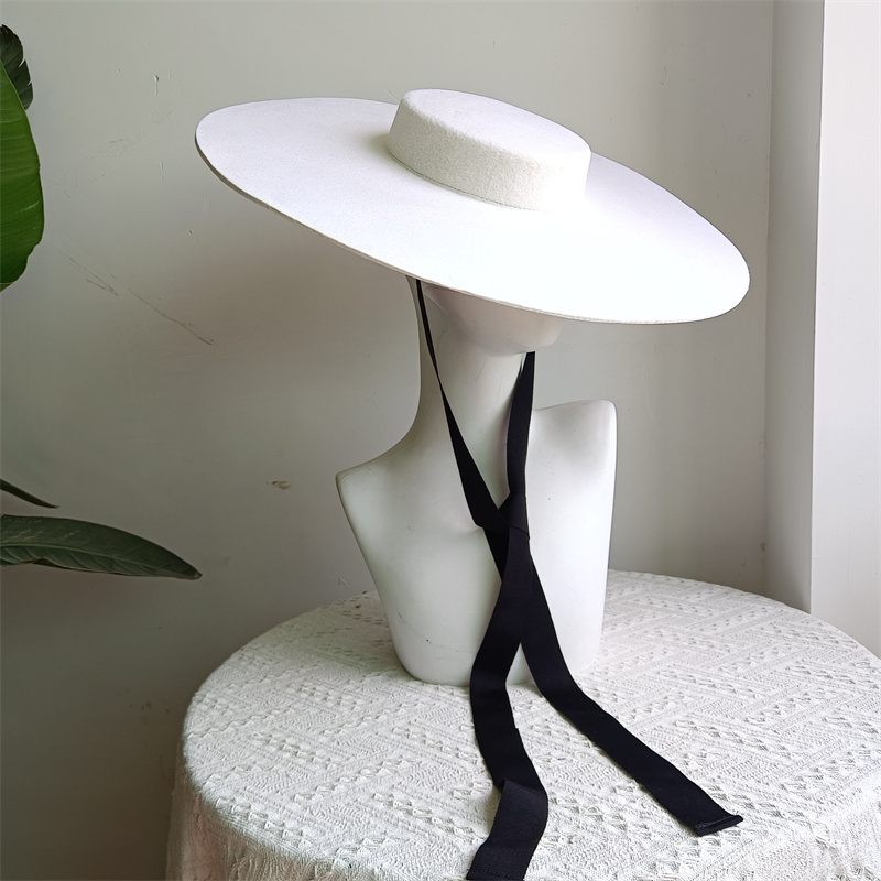 15cm WOOL wheat wide brim wool - Fedora Hat Wool ulasan dan harga