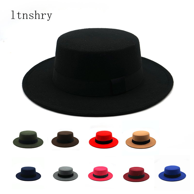 Winter Autumn Imitation Woolen - Fedora Hat Wool ulasan dan harga