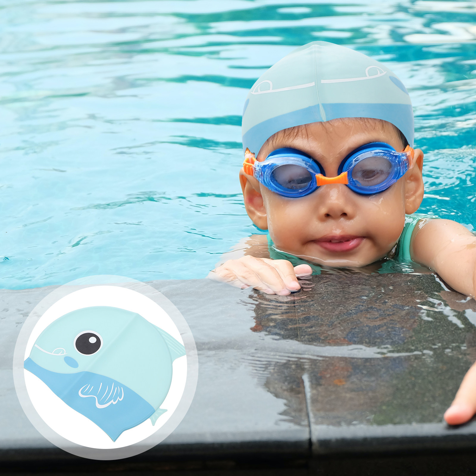 Silicone Swim Cap Cartoon Kids - Swim Hat Silicone ulasan dan harga