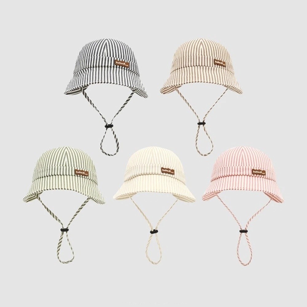 New Striped Baby Bucket Hat Ad - Sun Hat Wide Brim ulasan dan harga